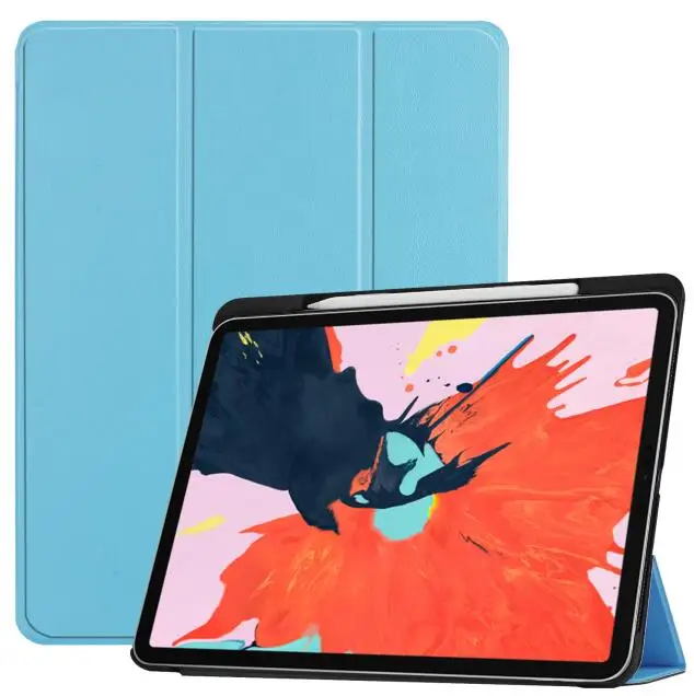 Синий Чехол для iPad Pro 12,9 с магнитной застежкой, кожаный чехол Fundas для iPad Pro 12,9 '', чехол с подставкой+ слот для стилуса - Цвет: Синий