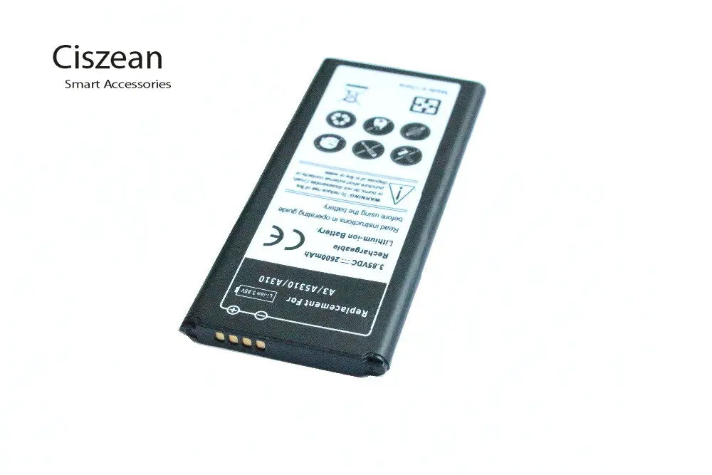 Ciszean 1x2600mAh EB BA310ABE/EBBA310ABE запасная литий ионная батарея для Samsung Galaxy A3 2016 Edition A310 A310F