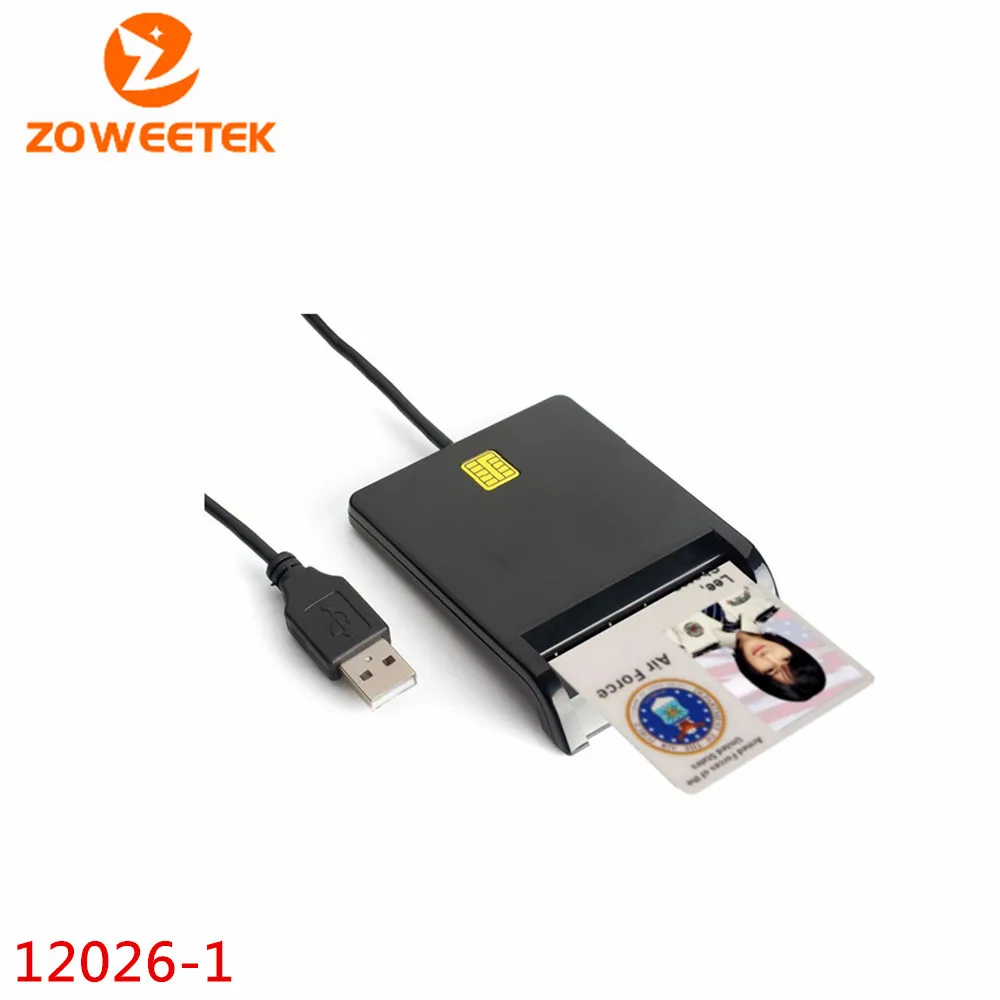 Zoweetek 12026 1 считыватель смарт карт DOD военный USB общий доступ CAC EMV для SIM /ATM/IC/ID