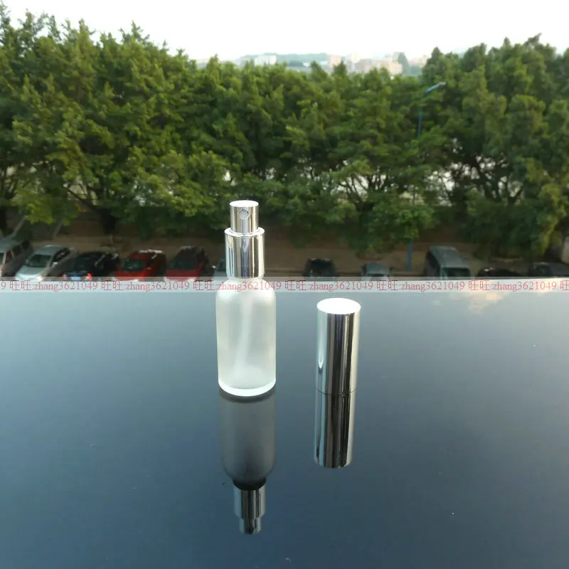 30 мл Прозрачный матовый Стекло флакон духов с алюминиевым блестящим серебряным