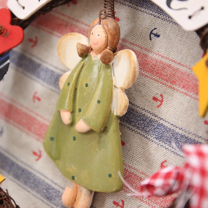 Рождественские подарки деревянная модель ангела статуэтки настенные подвесные