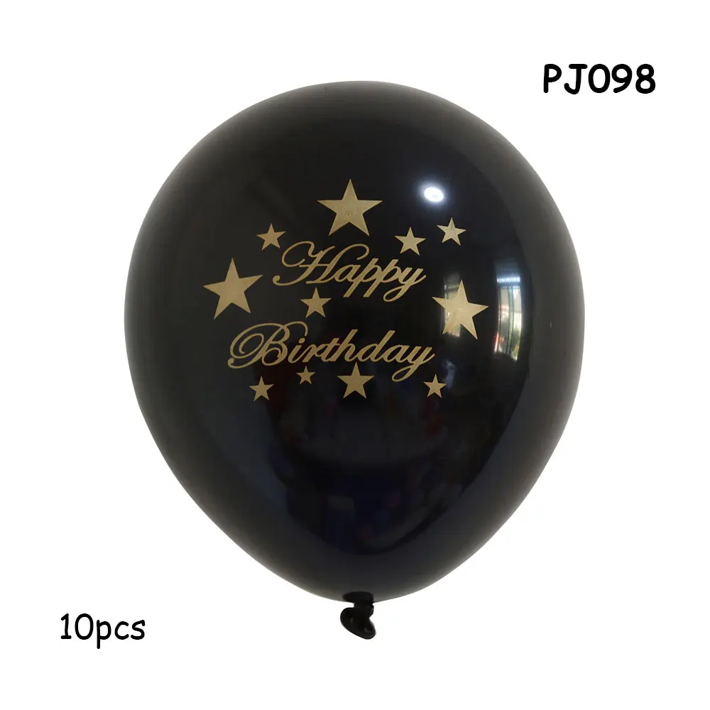 10pcs/Lot Gold Heart Printed Balloon Latex Balloons Wedding Birthday Party Decorations Helium Inflatable Globos Matt black | Дом и сад