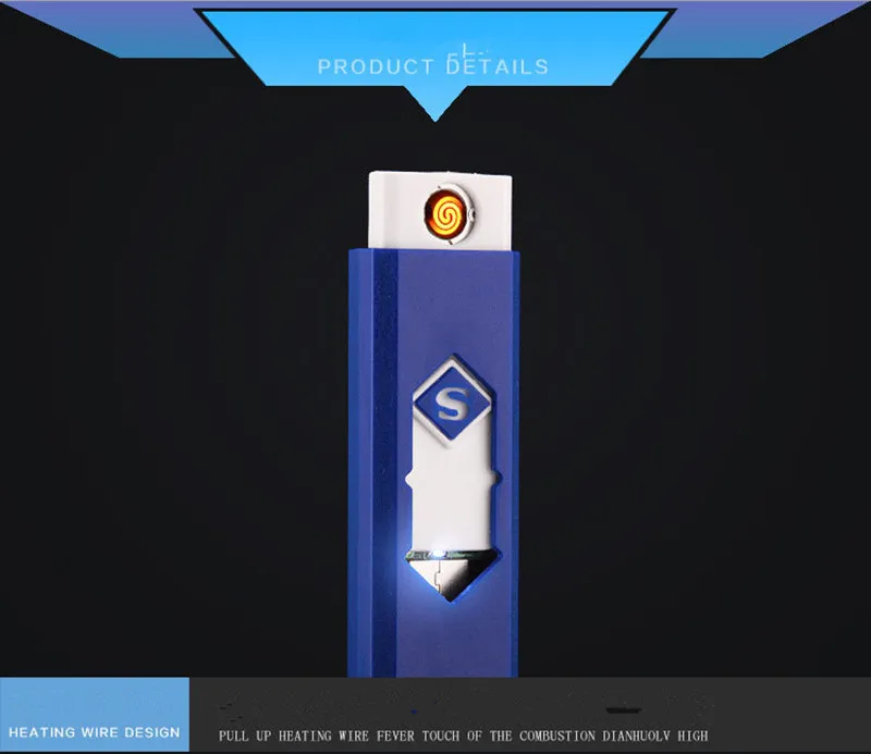 Креативная маленькая перезаряжаемая USB ветрозащитный негорящий Электрический