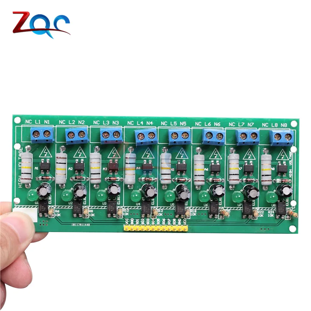 AC 220V 8 канальный MCU TTL уровень Ch изоляция оптрона тестовая плата изолированный