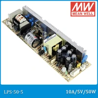 original mean well lps 50 5 single output 5v 10a 50w open frame meanwell power supply lps 50 pcb type