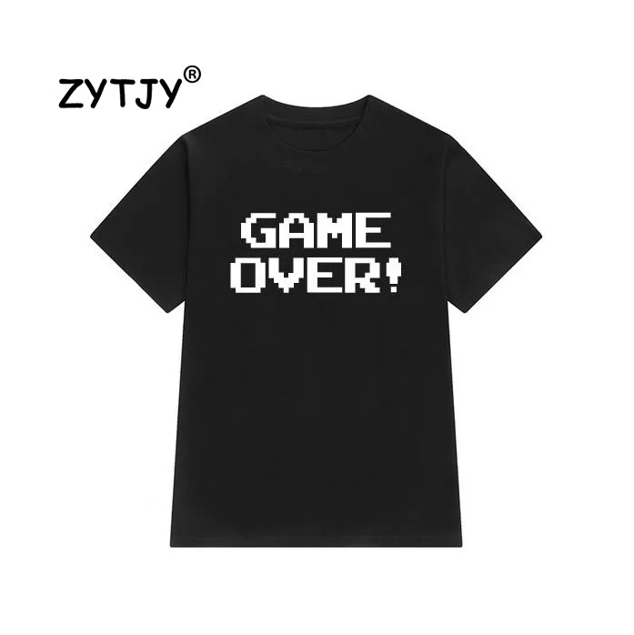 Футболка женская хлопковая с надписью game over|t shirt|women tshirtwomen tshirts cotton |