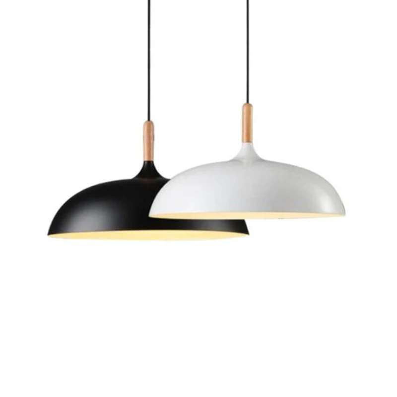 Nordic Macaron Pendant Lamps Aluminum and Wooden lampes suspendues Dining Room Restaurant Bar kitchen Loft Light Modern | Лампы и