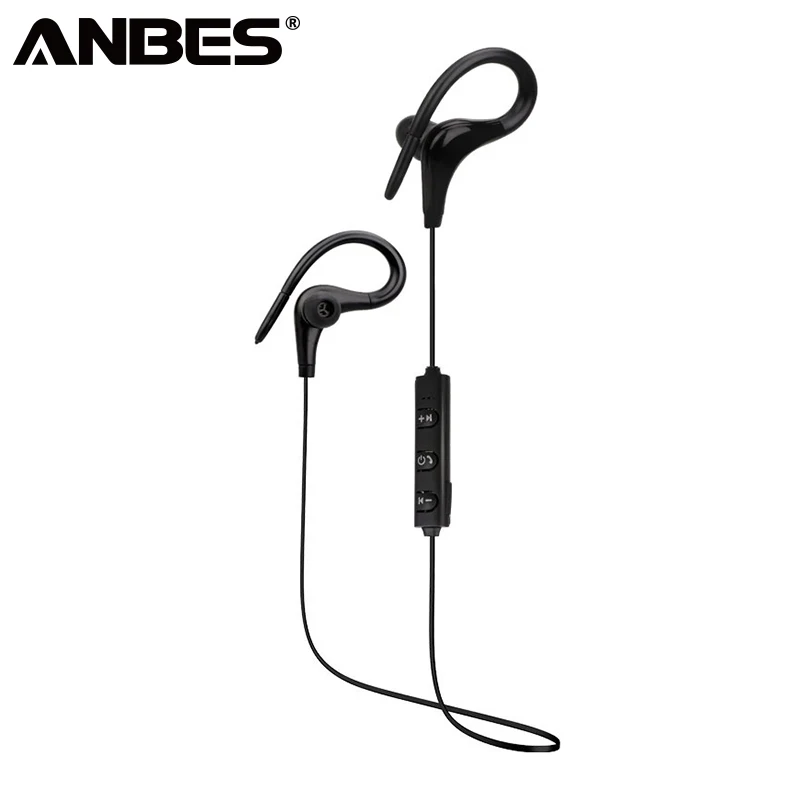 ANBES Bluetooth наушники мини V4.1 Беспроводной стерео рук-свободный Спорт гарнитура для