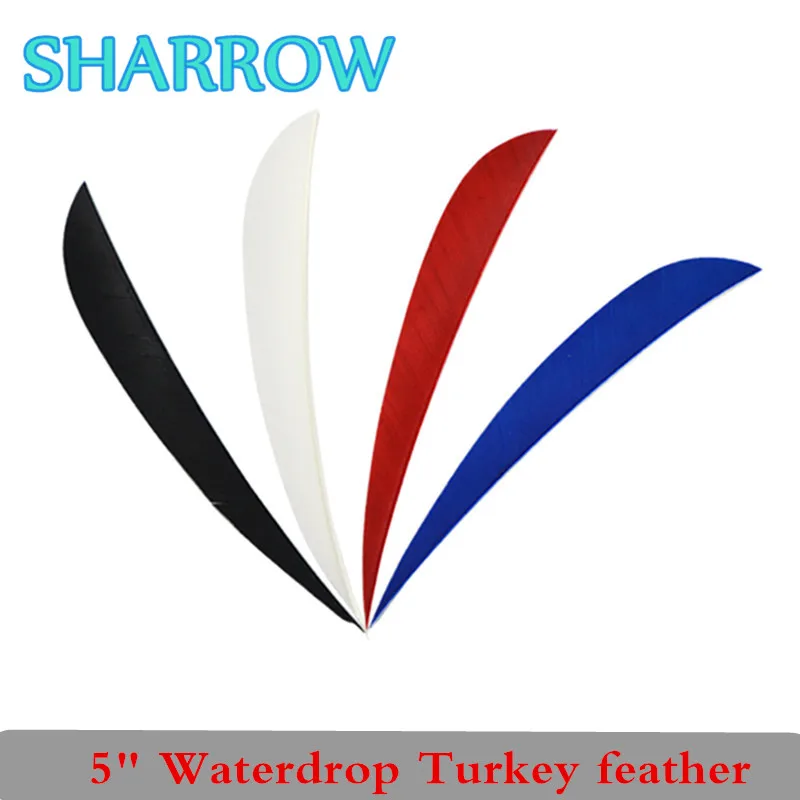 

50Pcs Arrow Feather 5" Arrow Turkey Feather Fletching Natural Left Wings Arrow DIY Tools Training Shooting Archery Accessories