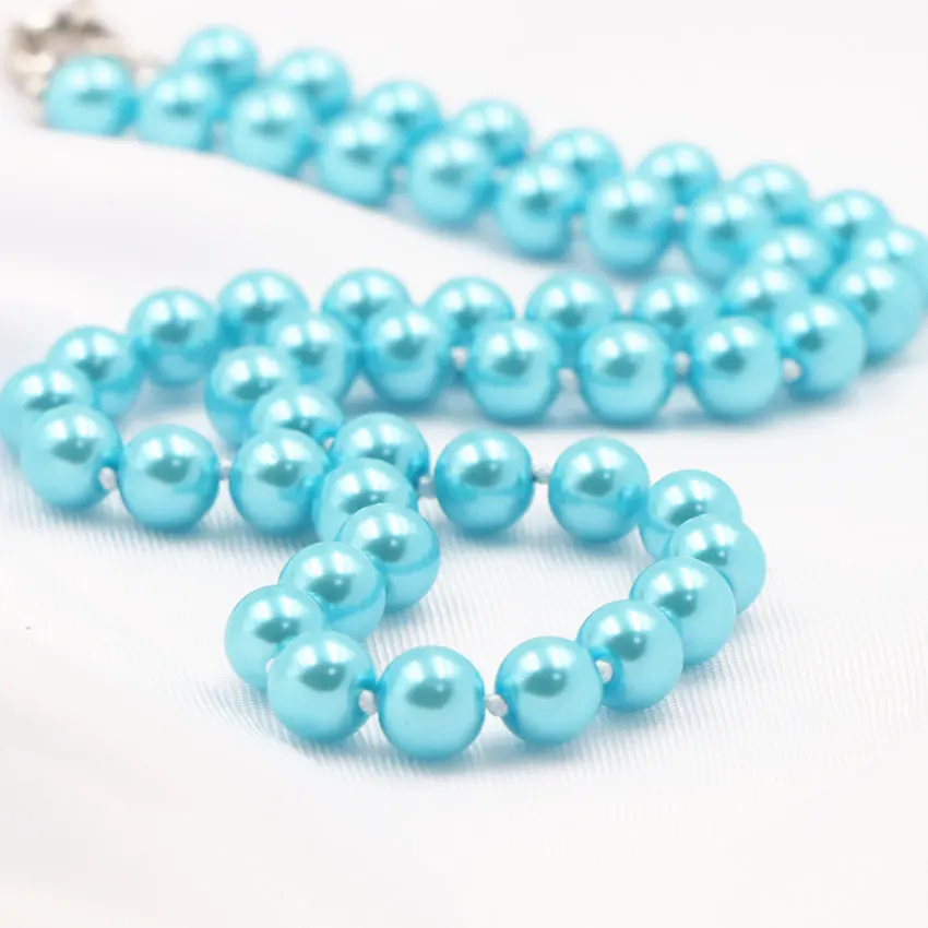 Трендовое короткое ожерелье с цепочкой стеклянные жемчужные ожерелья ювелирные