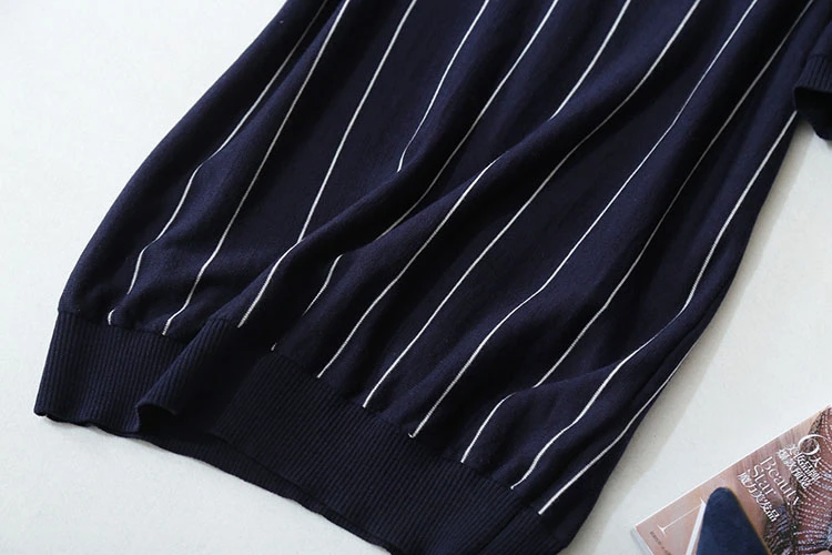 Высококачественная шелковая смесь женский весенне-летний модный полосатый