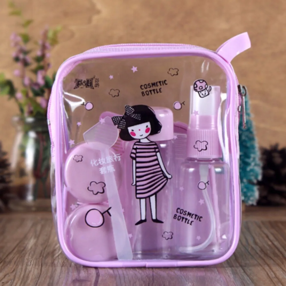 8 шт мини пластиковая прозрачная бутылка для путешествий тени век макияж крем