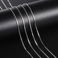 wholesale 45cm chains fashion women girls handmade jewelry accessory silver color water wave box chain necklace y31