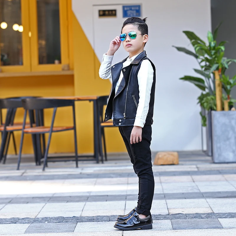 Обувь для мальчиков осень 2019 новая модная детская повседневная кожаная обувь