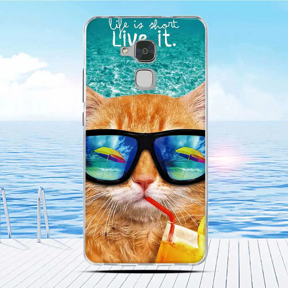 for Huawei Honor 5C 7 Lite Case Cartoon 3D Relief Printing Pattern Back Cover TPU Soft Silicone Coque Capa Funda | Мобильные