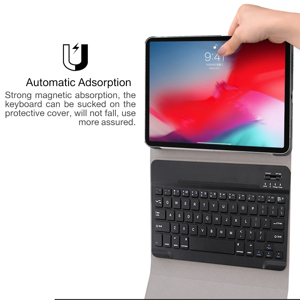 ПУ кожаный чехол для 2018 выпущенный IPad Pro 11 ''планшет a195. съемный с Bluetooth