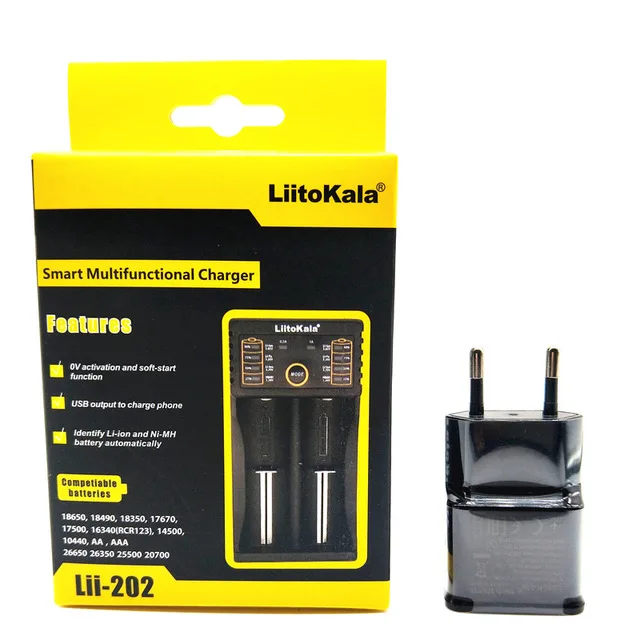 

LiitoKala lii-202 Lii-100 lii-402 1.2V 3.7V 3.2V 3.85V AA /AAA 18650 18350 26650 NiMH lithium battery smart charger