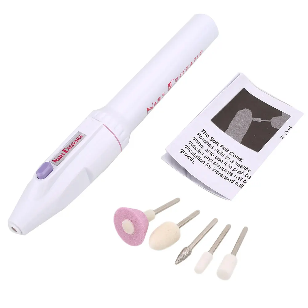 Электрическая ногтевая шлифовальная машина с маникюрными фрезами, комплект портативных сверл-фрез и аксессуаров для инструментов.