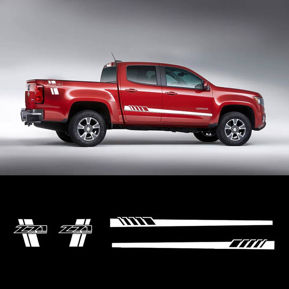 4pcs Sets Decal Sticker Side Stripes Graphics &quotL&quot Arrow Z71 Off Road For Chevrolet COLORADO | Автомобили и мотоциклы