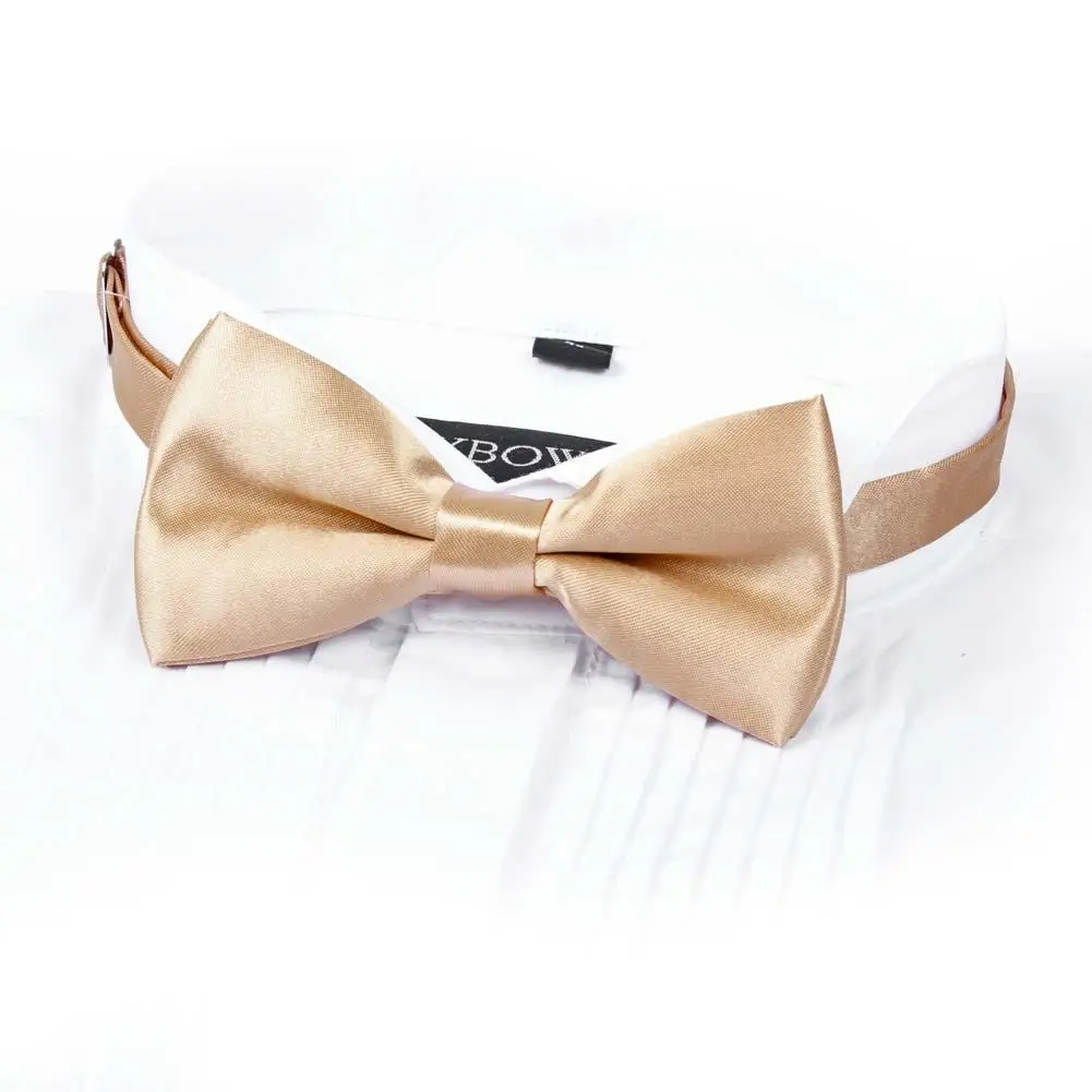 Новое поступление галстук бабочка полиэстер Шелковый регулируемые свадебные