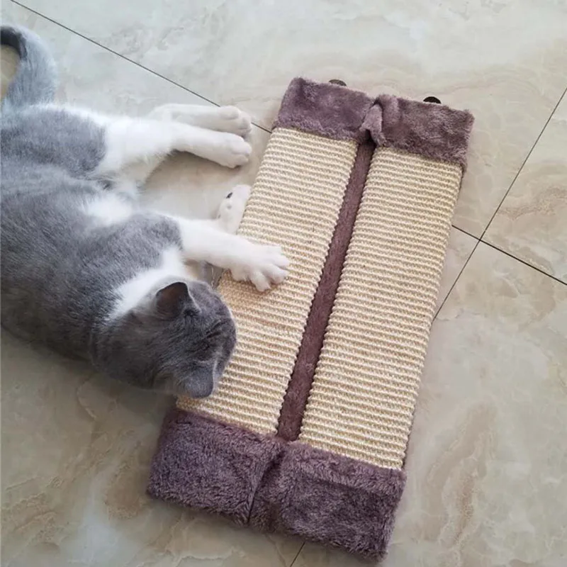 Когтеточка для кошек натуральный коврик из сизаля игрушка кошачья мята башня