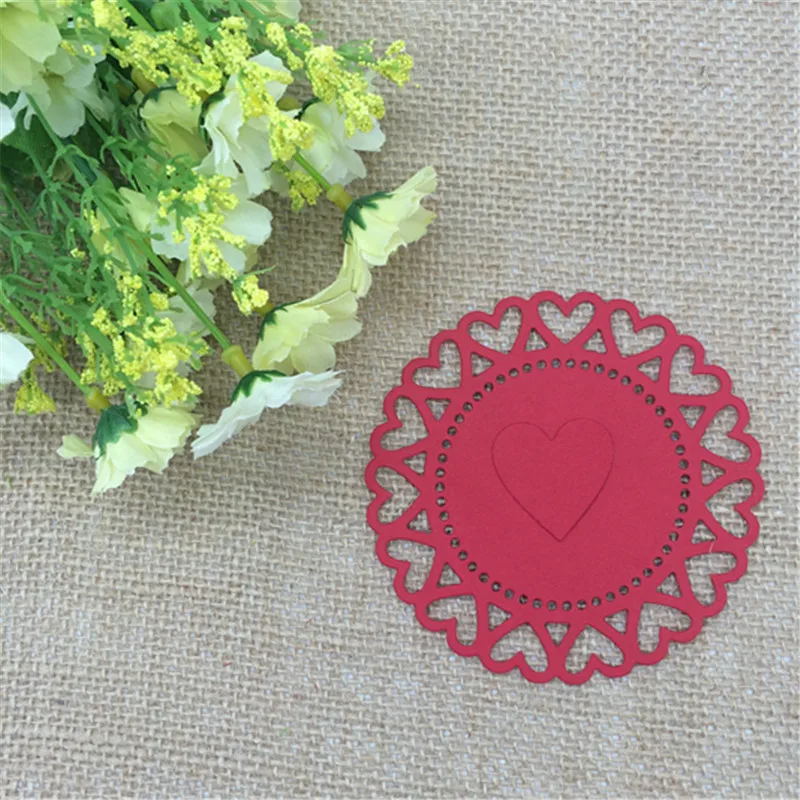 Round love hearts Metal Cutting Dies Stencil Scrapbooking Photo Album Card Paper Embossing Craft DIY | Дом и сад