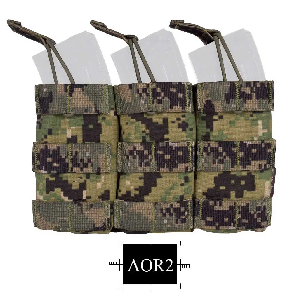 EMERSONGEAR тройной Открытый Топ маг Чехол тактический модульный журнал MOLLE Чехол для охоты Wargame военный Мультикам EM6355