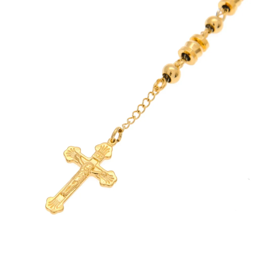 Men Women Catholic Christ Rosary Bead Cross Pendant New Fashion Jesus Rope Necklace | Украшения и аксессуары