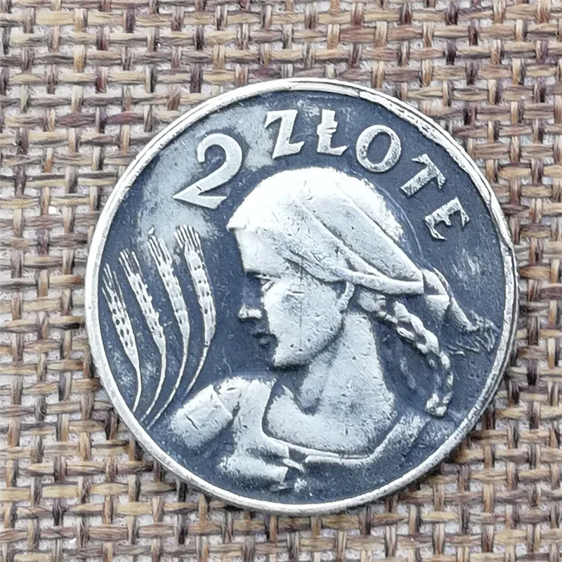 Poland 1924 Paris Edition 2 silver coins, silver coins, foreign silver coins, diameter 22MM