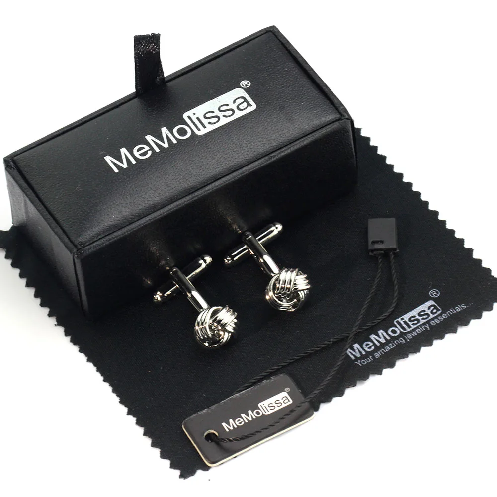 

MMS Fashion 3 Layers Twist Cufflinks /Display Box/ Wiping Rag and Tag /Gift for Men & Groomsmen French Cuff Links