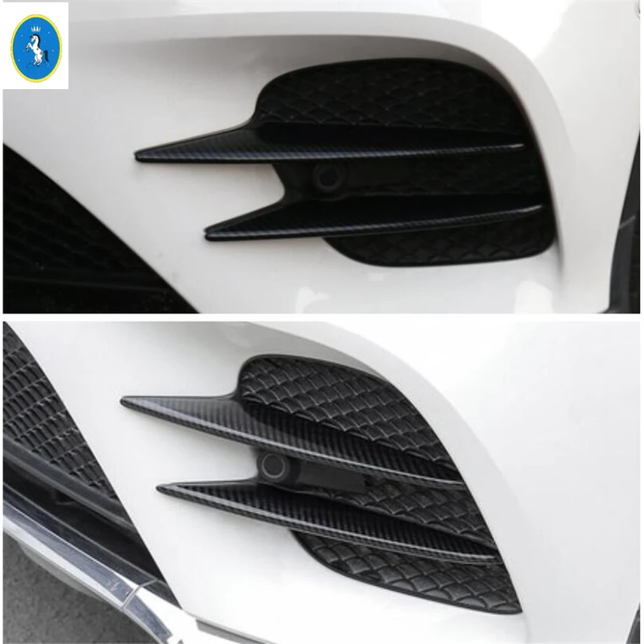 

Yimaautotrims Auto Accessory Front Bumper Fog Lights Lamp Eyelid Eyebrow Cover Trim Fit For Mercedes Benz GLC X253 2015 - 2019
