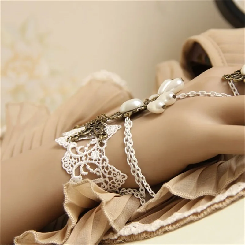 Женское винтажное ювелирное изделие аксессуар в готическом стиле|bracelets for|lace