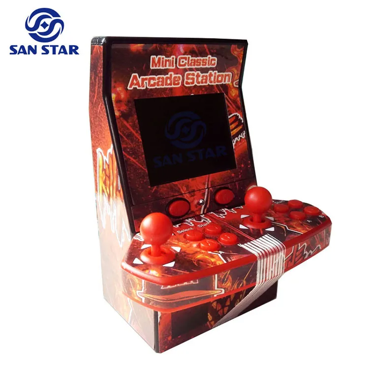 Мини Портативный 2 игрока Аркада станции 8 дюймов со встроенным 183 8Bit игр