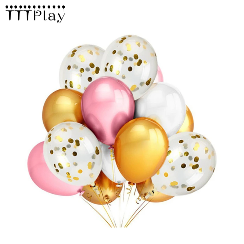 

Gold Confetti Balloons Decoration 12 Inches Gold Confetti Balloons 20pcs Gold & Pink & White Party Balloons Supplies and Vintage