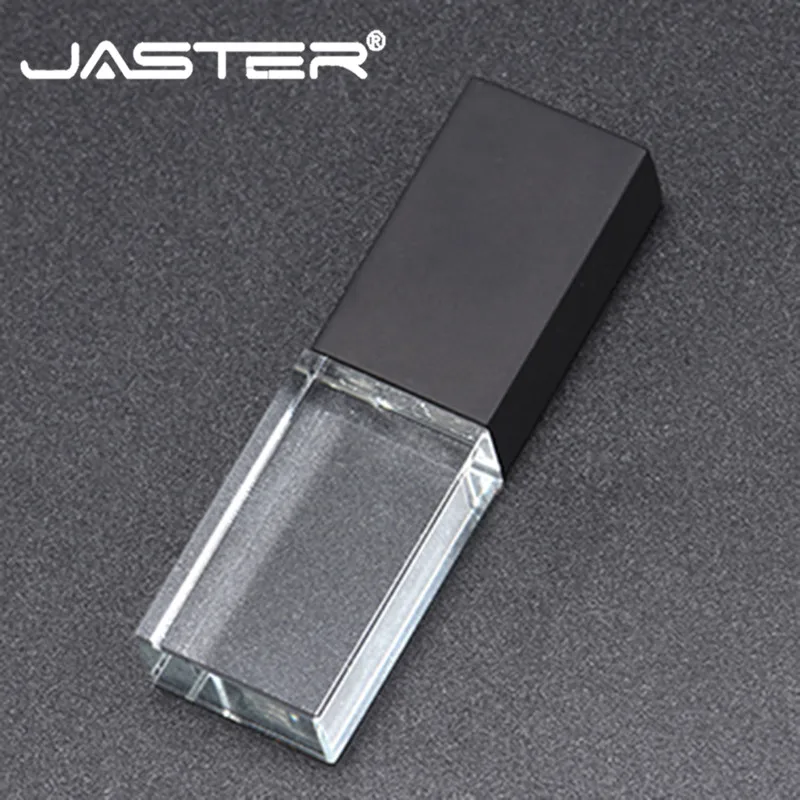 JASTER Crystal usb 2,0 логотип на заказ 4 ГБ 8 ГБ 16GGB 32 Гб 64 Гб usb флеш-накопитель прозрачное стекло
