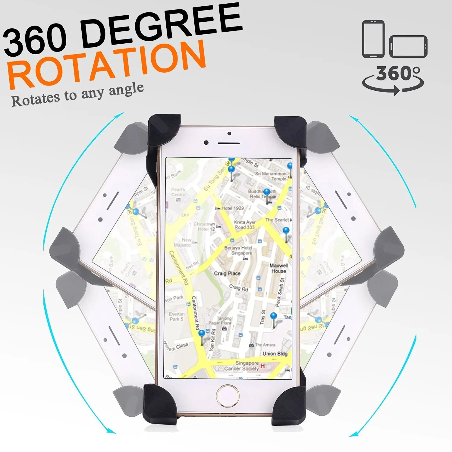 Велосипедный держатель для телефона A.S подставка на руль iPhone 8 7 5 SE X велосипеда