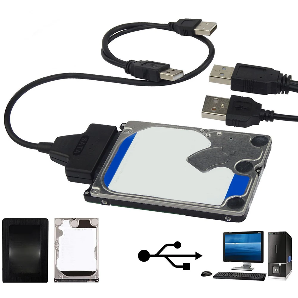 Профессиональный USB2.0 SATA кабель с Светодиодный индикатор для Тетрадь DVD/CD-ROM