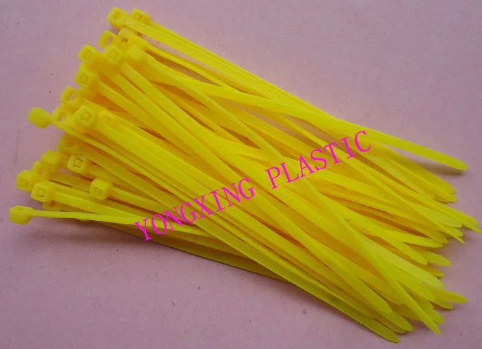 100pcs yellow color 100 шт./лот Новинка 100 шт "(18lbs) 2,0x150 мм Сетевой нейлоновый пластиковый кабельная стяжка для провода шнур ремень - Цвет: 100pcs yellow color