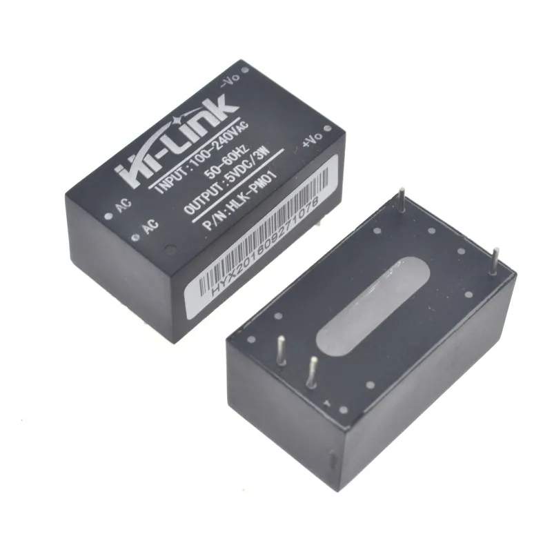 5PCS HLK PM01 220V to 5V mini Модуль источника питания Интеллектуальный Φ модуль питания|power
