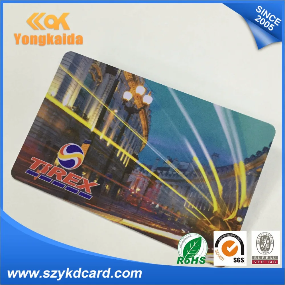 Yongkaida 1000 шт. ISO 14443A заводская цена fudan M1 13 56 МГц RFID смарт-карта из ПВХ под заказ