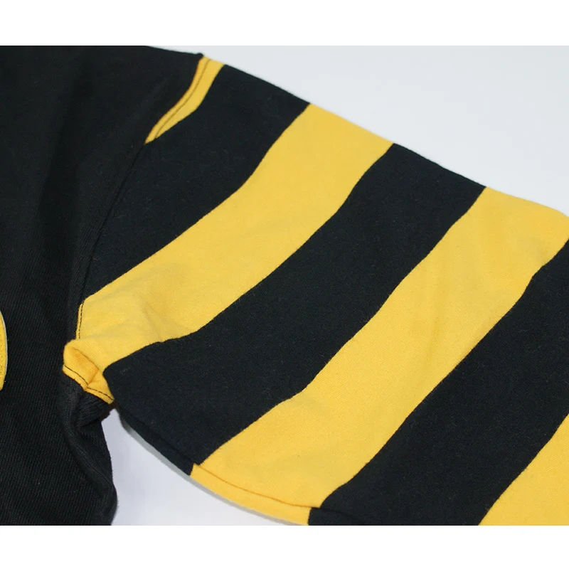 США стиль тюрьма большая полоса с длинным рукавом Футболка мужская мотоциклист