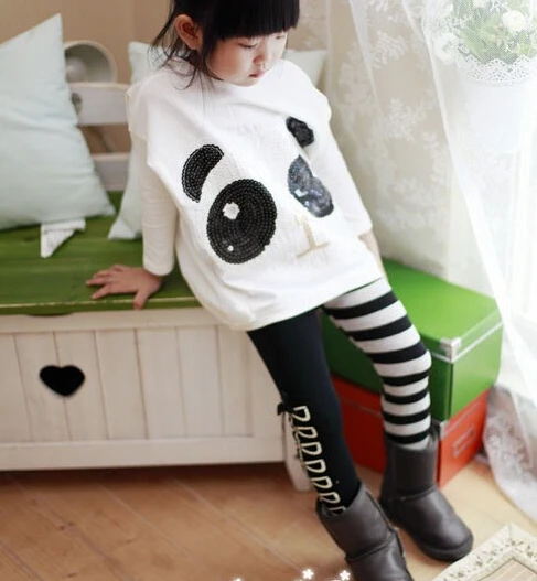 [Bosudhsou.] #D-1 Girls Classical Zebra Bow Skinny Pants Casual Kids Black White Stripes Trousers Children Clothing Design 3-7Y | Детская