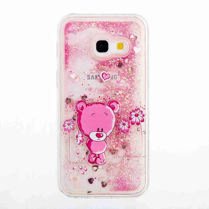 Pink bear Чехол Biencaso с зыбучим песком и блестящей звездой для samsung Galaxy A3 A5 S5 S6 S7 Edge прозрачный мягкий чехол из ТПУ B31 - Цвет: Pink bear