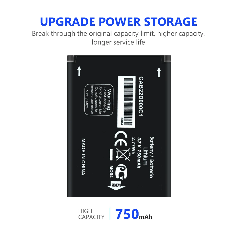 CAB22D0000C1 2010D 2010A 356 665X750 mAh аккумулятор для ALCATEL One Touch OT 2010 литий полимерные