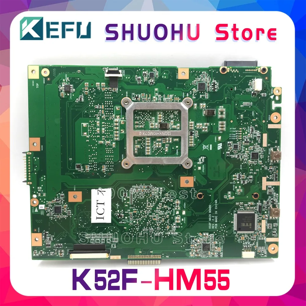 Материнская плата KEFU для ноутбука ASUS K52F X52F A52F P52F HM55 протестированная на 100%