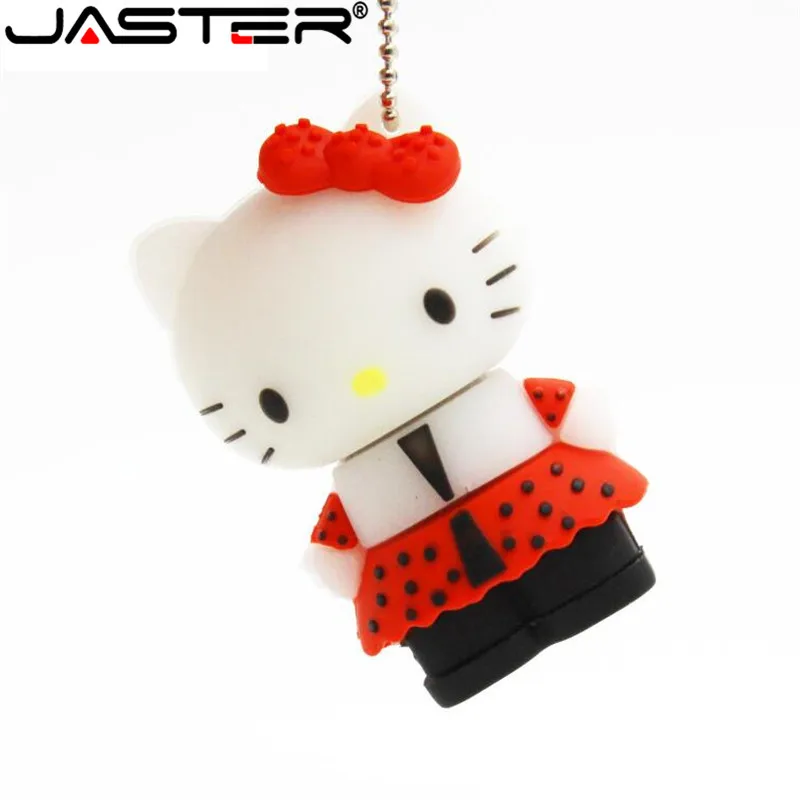 JASTER милый hello kitty Usb флеш-накопитель, флеш-накопитель, 4 ГБ, 8 ГБ, 16 ГБ, 32 ГБ, 64 ГБ, мультяшный U диск, флеш-карта, карта памяти, подарок