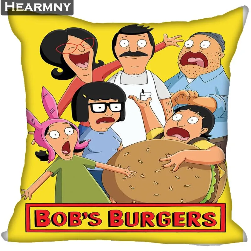 Новое поступление Bobs Burgers наволочка для спальни для дома или офиса, декоративные наволочки квадратная Подушка на молнии чехлы атласные мягкие не выцветают - Цвет: 15