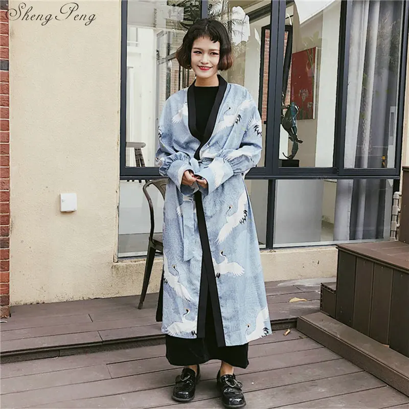Harajuku стиль bf Свободный длинный кардиган пальто женский японский стиль свободный галстук кимоно кардиган модная блузка для женщин V1398