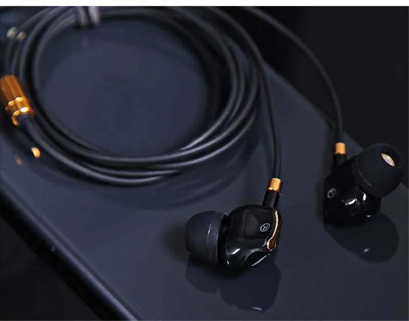 

N1 Hifi Earphone Dual Dynamic 8mm Graphene Diaphragm Stereo Earphones with Microphone Bass Headset in ear Earbud 3.5mm Earplug