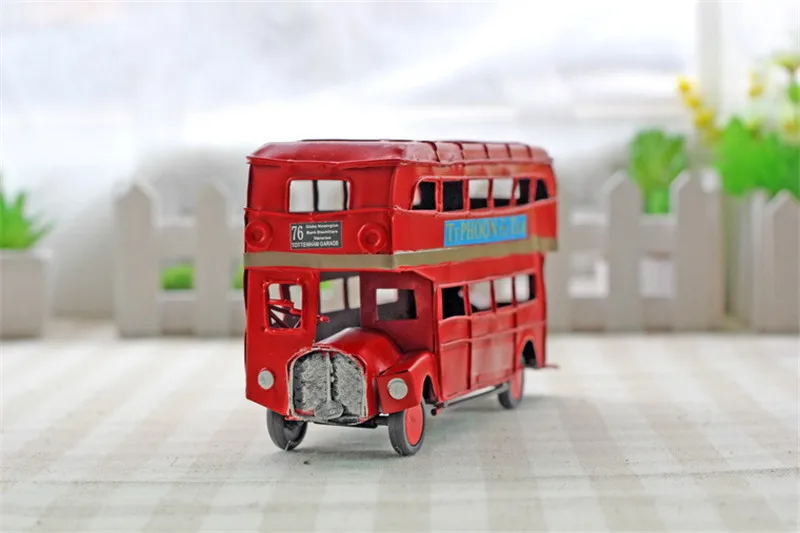 Винтажный автобус Ретро Лондонский фигурка двухслойный красный ручной работы